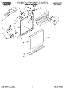 FRAME AND CONSOLE Diagram and Parts List for RUD1000DB1  Roper Dishwasher