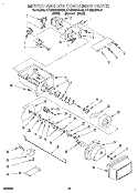 MOTOR AND ICE CONTAINER Diagram and Parts List for KTLS25QDWH01  KitchenAid Refrigerator