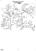 BULKHEAD Diagram and Parts List for LGR5636DW0  Whirlpool Dryer