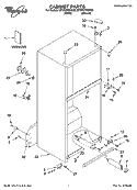 CABINET PARTS Diagram and Parts List for ET9FHTXMQ03  Whirlpool Refrigerator