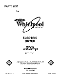 SECTION Diagram and Parts List for LE9200XWW1  Whirlpool Dryer