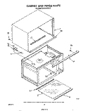CABINET AND HINGE Diagram and Parts List for MW8600XS2  Whirlpool Microwave