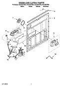 DOOR AND LATCH PARTS Diagram and Parts List for GU2455XTSB2  Whirlpool Dishwasher