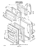 DOOR , NOT ILLUSTRATED AND OPTIONAL Diagram and Parts List for EHT201ZKWR5  Whirlpool Refrigerator