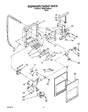 DISPENSER FRONT Diagram and Parts List for KSRB27QABL04  KitchenAid Refrigerator