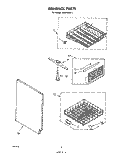 DISHRACK Diagram and Parts List for SHU70041  Whirlpool Dishwasher