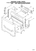 CONTROL PANEL Diagram and Parts List for SF379LEKV0  Whirlpool Range