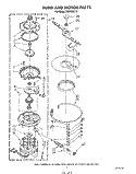 PUMP AND MOTOR Diagram and Parts List for DU8100XT2  Whirlpool Dishwasher