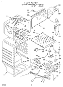 LINER Diagram and Parts List for ET18PKXGW00  Whirlpool Refrigerator