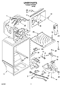 LINER PARTS Diagram and Parts List for IKT196301  Inglis Refrigerator