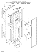 FREEZER DOOR Diagram and Parts List for KSRB25FGBT00  KitchenAid Refrigerator