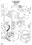 CABINET Diagram and Parts List for LGT5624BQ1  Whirlpool Dryer