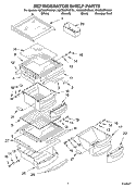 REFRIGERATOR SHELF PARTS Diagram and Parts List for KSCS25FKSS01  KitchenAid Refrigerator