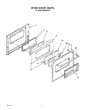 OVEN DOOR, OPTIONAL Diagram and Parts List for RS6300XVN1  Whirlpool Range