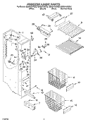 FREEZER LINER PARTS Diagram and Parts List for GS2SHAXKT02  Whirlpool Refrigerator