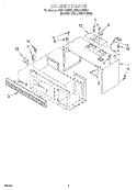 CABINET Diagram and Parts List for MH6110XEB1  Whirlpool Microwave
