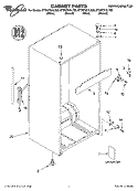 CABINET PARTS Diagram and Parts List for ET2WTKXLQ00  Whirlpool Refrigerator
