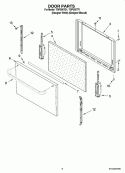 DOOR PARTS, OPTIONAL PARTS Diagram and Parts List for TGP305TT1  Estate Range