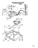 MACHINE BASE Diagram and Parts List for LA8860XWQ0  Whirlpool Washer