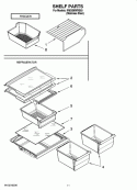 SHELF PARTS, OPTIONAL PARTS Diagram and Parts List for IR8GSMXRS03  Whirlpool Refrigerator