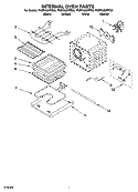 INTERNAL OVEN PARTS Diagram and Parts List for YKERA807PB00  KitchenAid Range