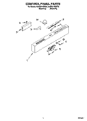 CONTROL PANEL PARTS Diagram and Parts List for KUDS01VMSS0  KitchenAid Dishwasher