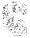 BULKHEAD Diagram and Parts List for LG5801XMW2  Whirlpool Dryer