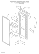 REFRIGERATOR DOOR PARTS Diagram and Parts List for 7GS2FHAXTA02  Whirlpool Refrigerator