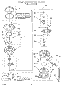 PUMP AND MOTOR Diagram and Parts List for KUDJ23HY2  KitchenAid Dishwasher