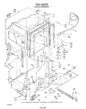 TUB, LITERATURE AND OPTIONAL Diagram and Parts List for DU8750XT0  Whirlpool Dishwasher