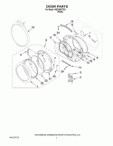 DOOR PARTS Diagram and Parts List for WED9500TW3  Whirlpool Dryer