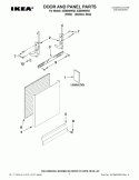 DOOR AND PANEL PARTS Diagram and Parts List for IUD8000WS5  Whirlpool Dishwasher