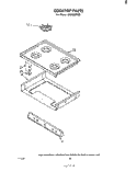 COOK TOP Diagram and Parts List for SF3020SKN0  Whirlpool Range