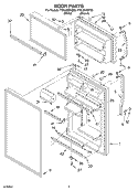 DOOR PARTS Diagram and Parts List for TT21AKXKQ03  Estate Refrigerator