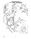 BULKHEAD Diagram and Parts List for 3LGR5434BW1  Whirlpool Dryer