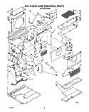 AIR FLOW AND CONTROL Diagram and Parts List for BE93  Whirlpool Air Conditioner