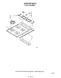 COOKTOP Diagram and Parts List for SC8430SRW1  Whirlpool Cooktop