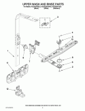 UPPER WASH AND RINSE PARTS Diagram and Parts List for KUDS30FXBL3  KitchenAid Dishwasher