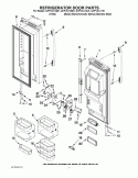 REFRIGERATOR DOOR PARTS Diagram and Parts List for GI7FVCXXB01  Whirlpool Refrigerator