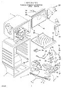 LINER Diagram and Parts List for RT20DKXEN10  Roper Refrigerator