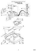 MACHINE BASE Diagram and Parts List for LSR5121HQ0  Whirlpool Washer
