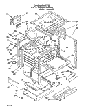 OVEN Diagram and Parts List for FGS395YW1  Roper Range