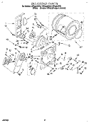 SECTION Diagram and Parts List for LER6634DZ0  Whirlpool Dryer