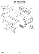 AIR FLOW PARTS Diagram and Parts List for MH1140XMQ1  Whirlpool Microwave