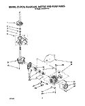 BRAKE, CLUTCH, GEARCASE, MOTOR AND PUMP Diagram and Parts List for LA9480XWF2  Whirlpool Washer