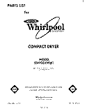 SECTION Diagram and Parts List for LE4900XMW1  Whirlpool Dryer
