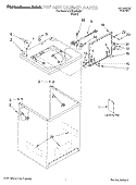 TOP AND CABINET, LITERATURE Diagram and Parts List for KAWS855JE1  KitchenAid Washer