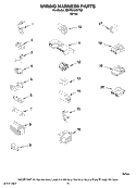 WIRING HARNESS PARTS Diagram and Parts List for 2DHTW4305TQ0  Whirlpool Washer
