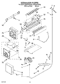 ICE MAKER, OPTIONAL Diagram and Parts List for 5VGS7SHGKT00  Whirlpool Refrigerator