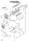 ICEMAKER PARTS Diagram and Parts List for KBRS36FMX01  KitchenAid Refrigerator